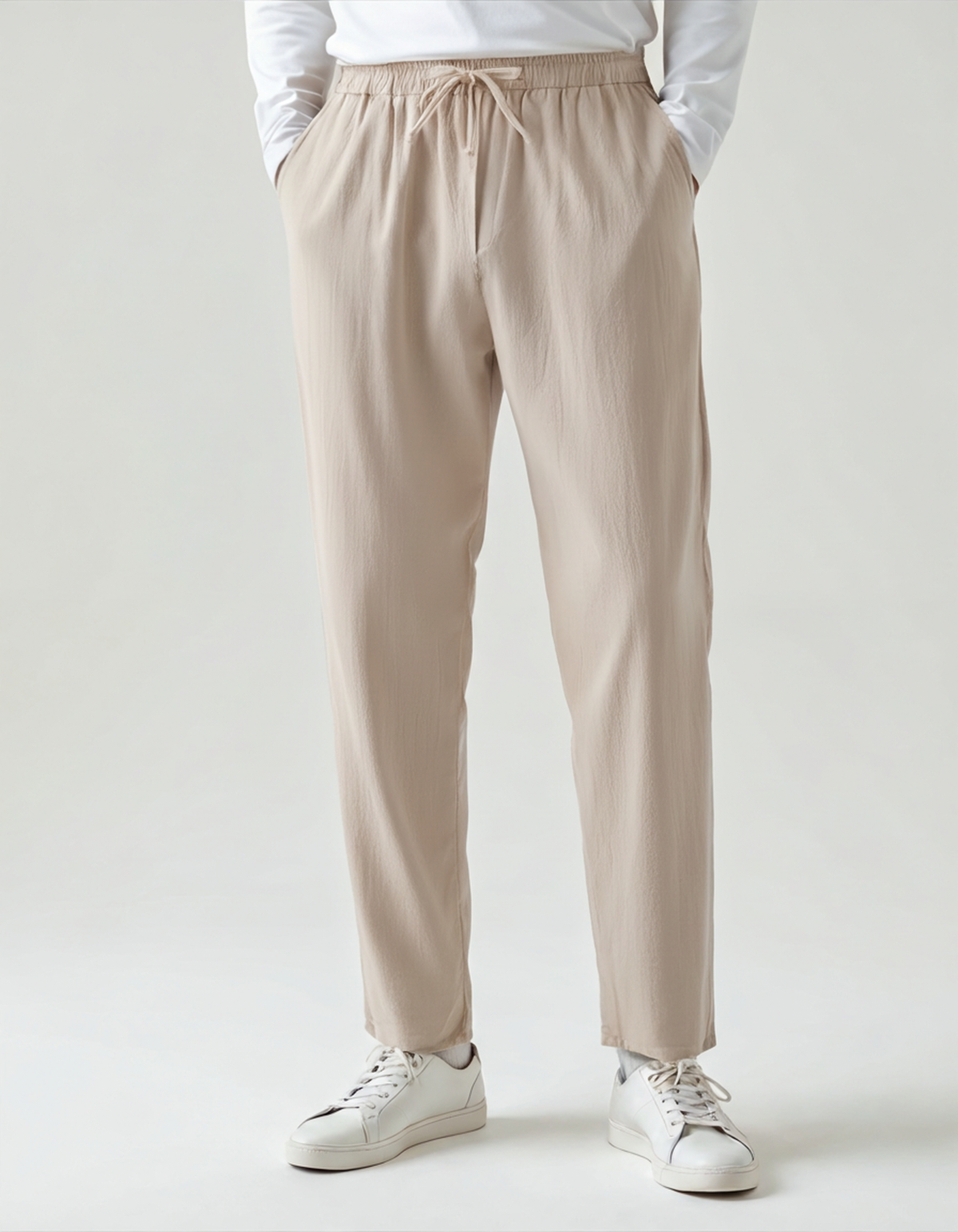 Davide | Pantaloni Uomo in Lino, Pantaloni Estivi Leggeri Old Money