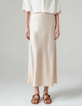 Chiara | Gonna Donna in Seta, Gonna Midi Elegante a Vita Alta Old Money