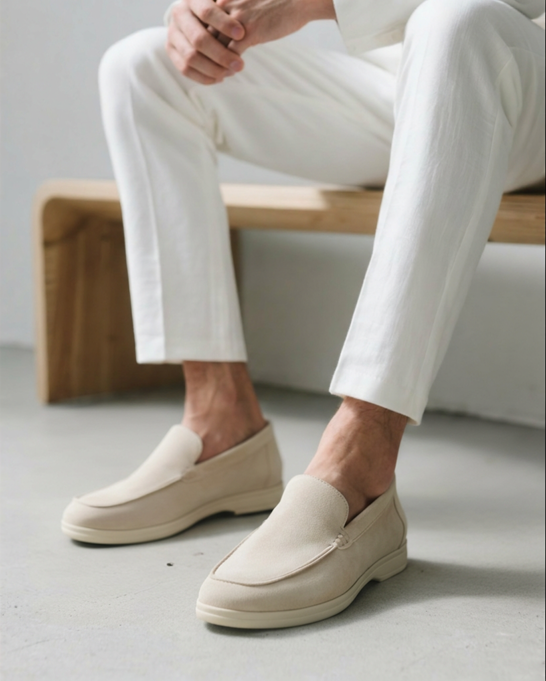 Alessandro | Mocassini Uomo in Camoscio, Scarpe Slip-On Classiche Old Money