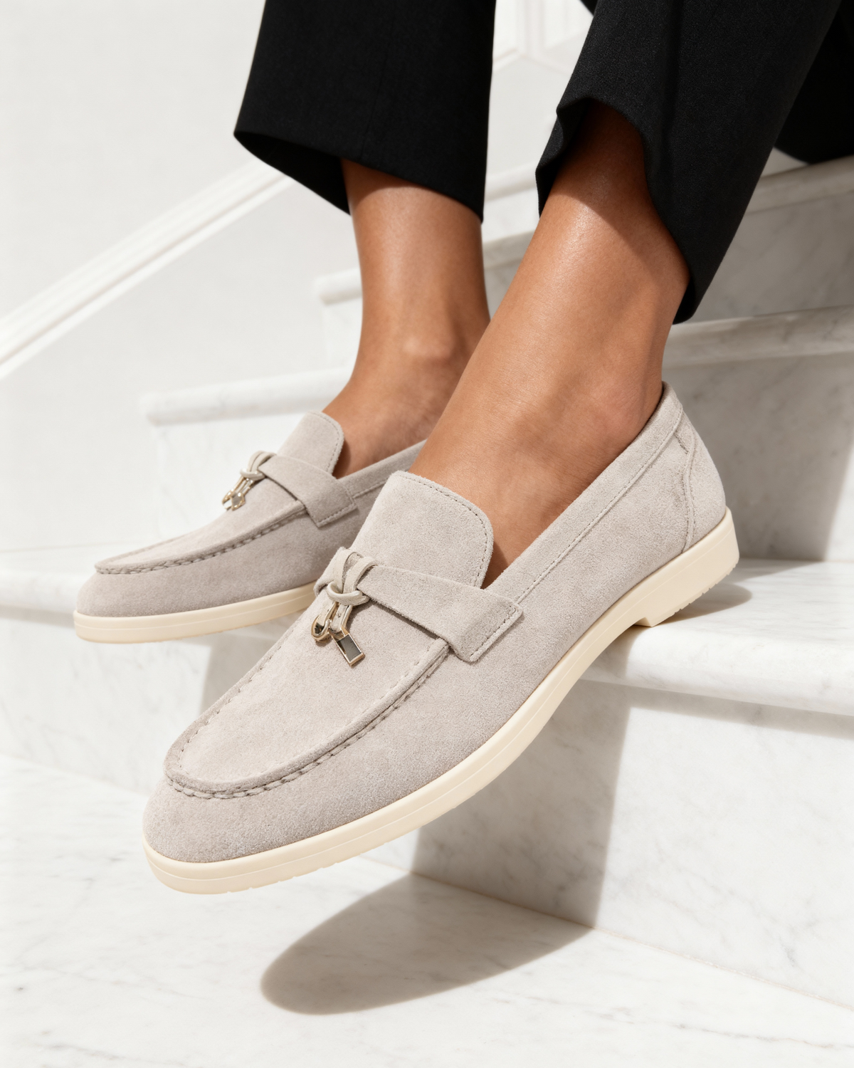 Sofia | Mocassini Donna in Camoscio, Scarpe Slip-On Eleganti Old Money