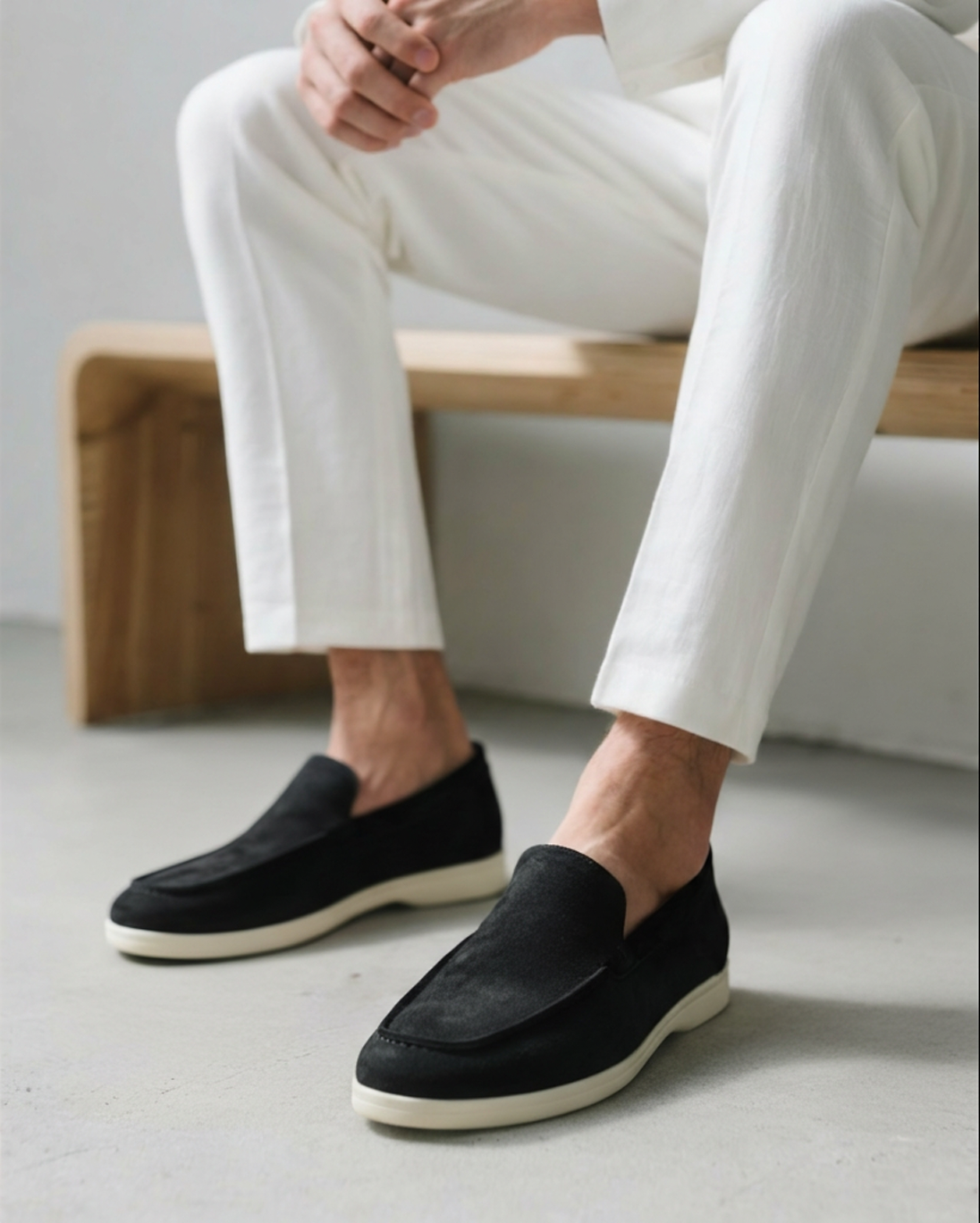 Alessandro | Mocassini Uomo in Camoscio, Scarpe Slip-On Classiche Old Money