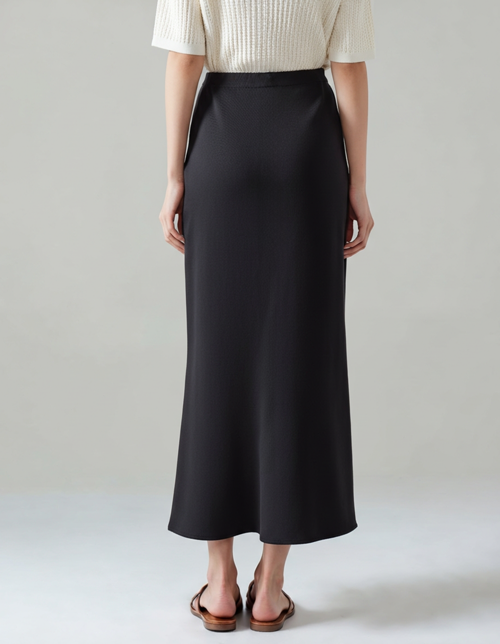 Chiara | Gonna Donna in Seta, Gonna Midi Elegante a Vita Alta Old Money