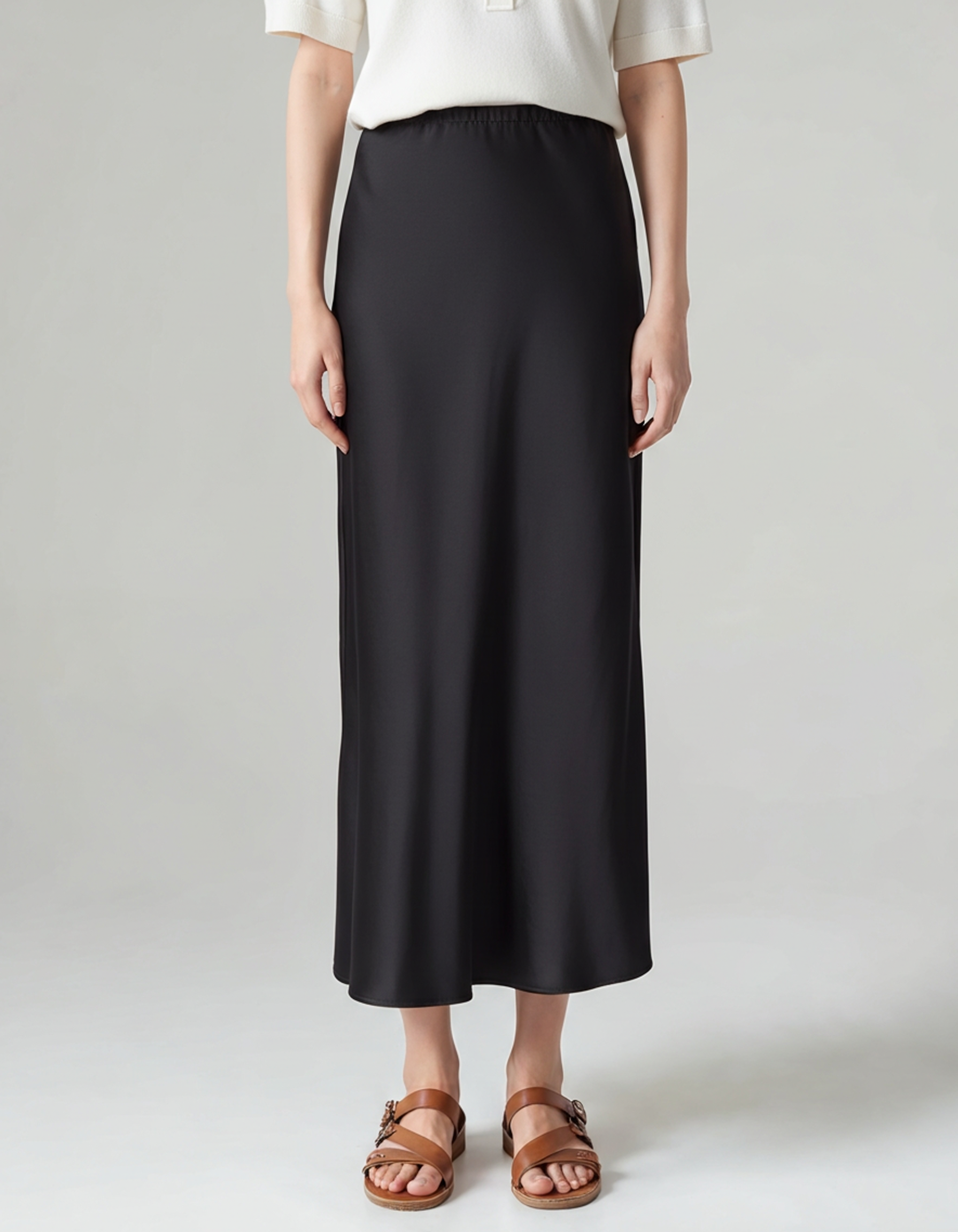 Chiara | Gonna Donna in Seta, Gonna Midi Elegante a Vita Alta Old Money