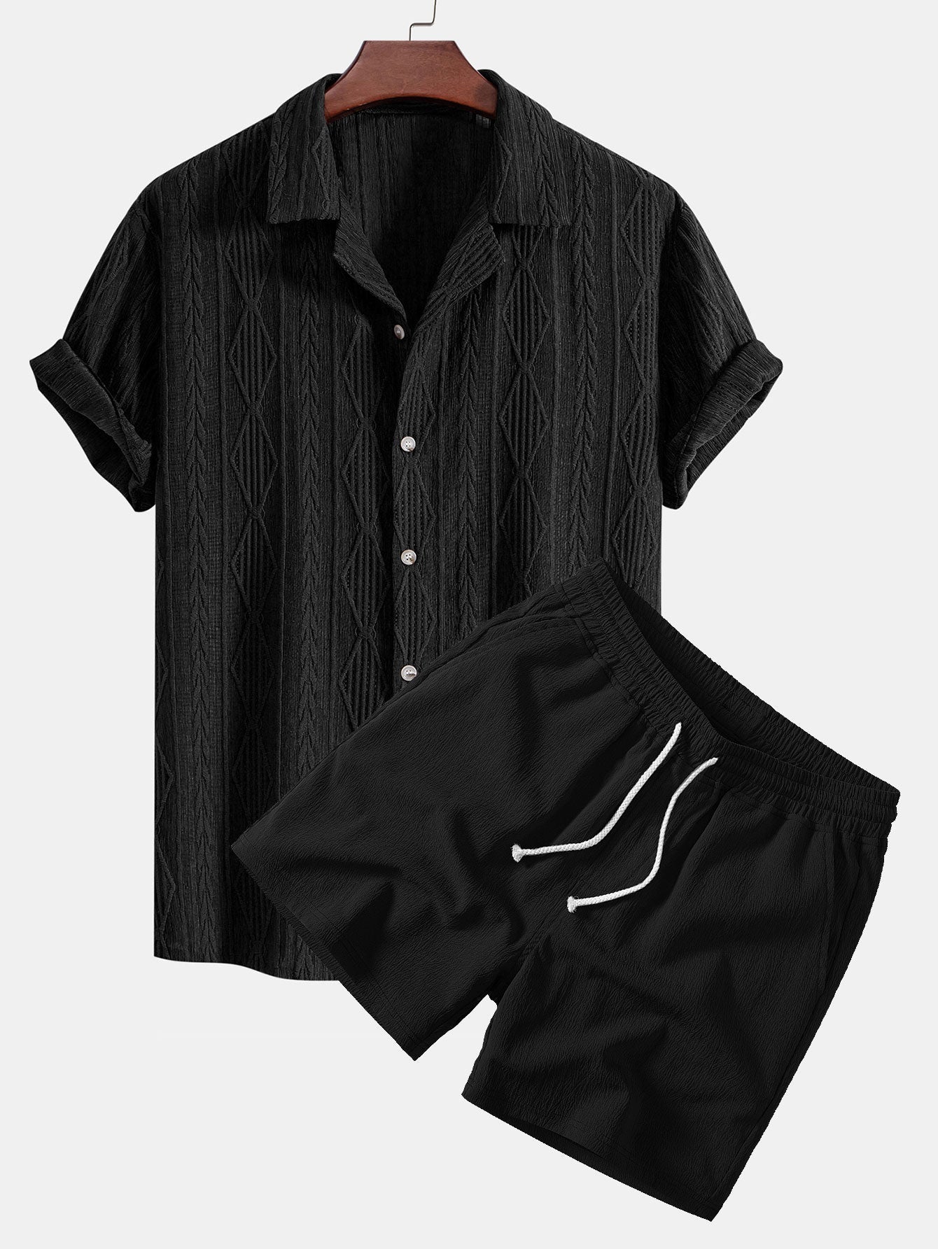 Set blouse en pantalon in warme old money-tinten