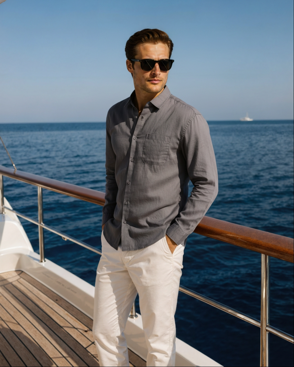 Lorenzo | Camicia Uomo in 100% Lino, Camicia Estiva Traspirante Old Money