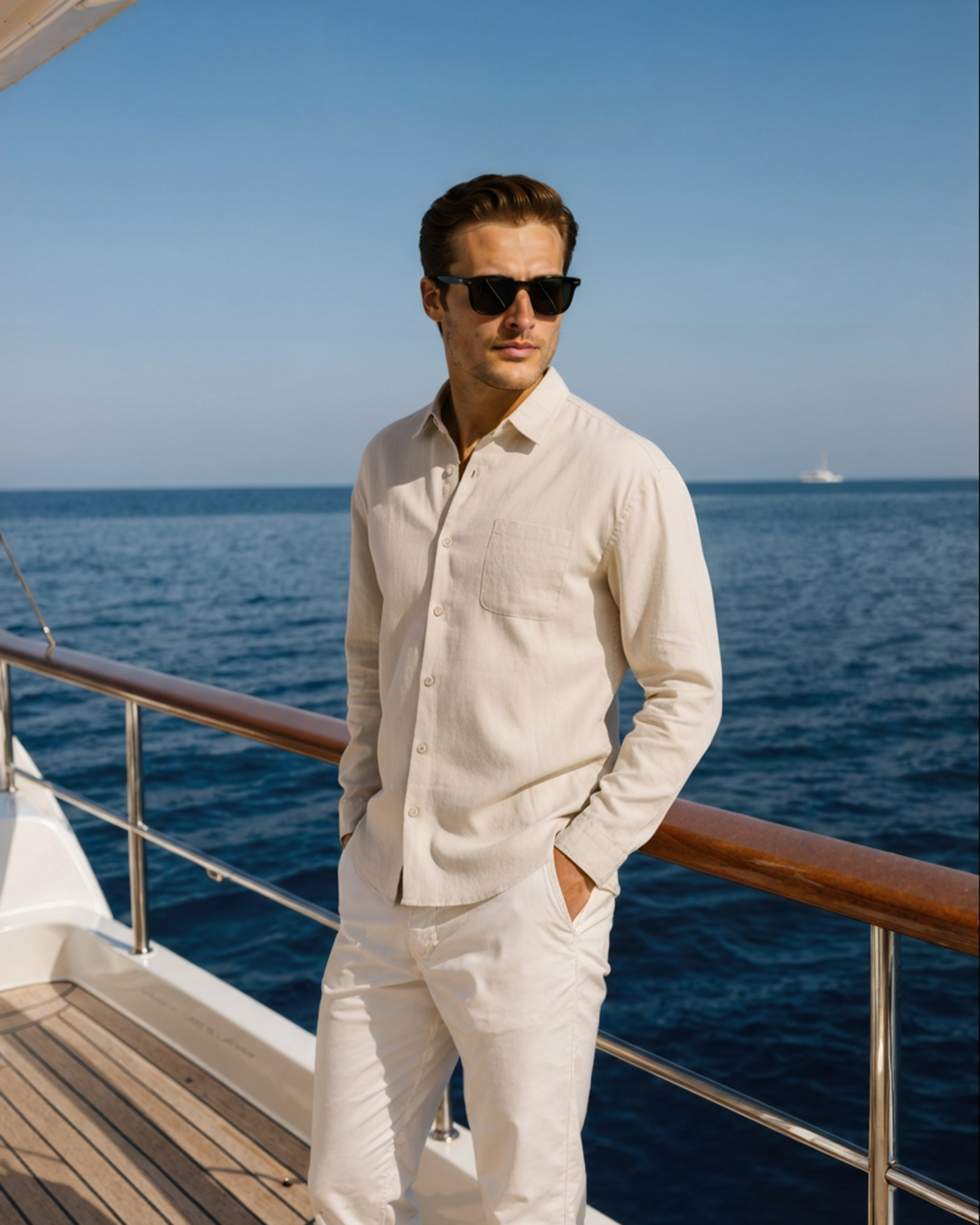 Lorenzo | Camicia Uomo in 100% Lino, Camicia Estiva Traspirante Old Money