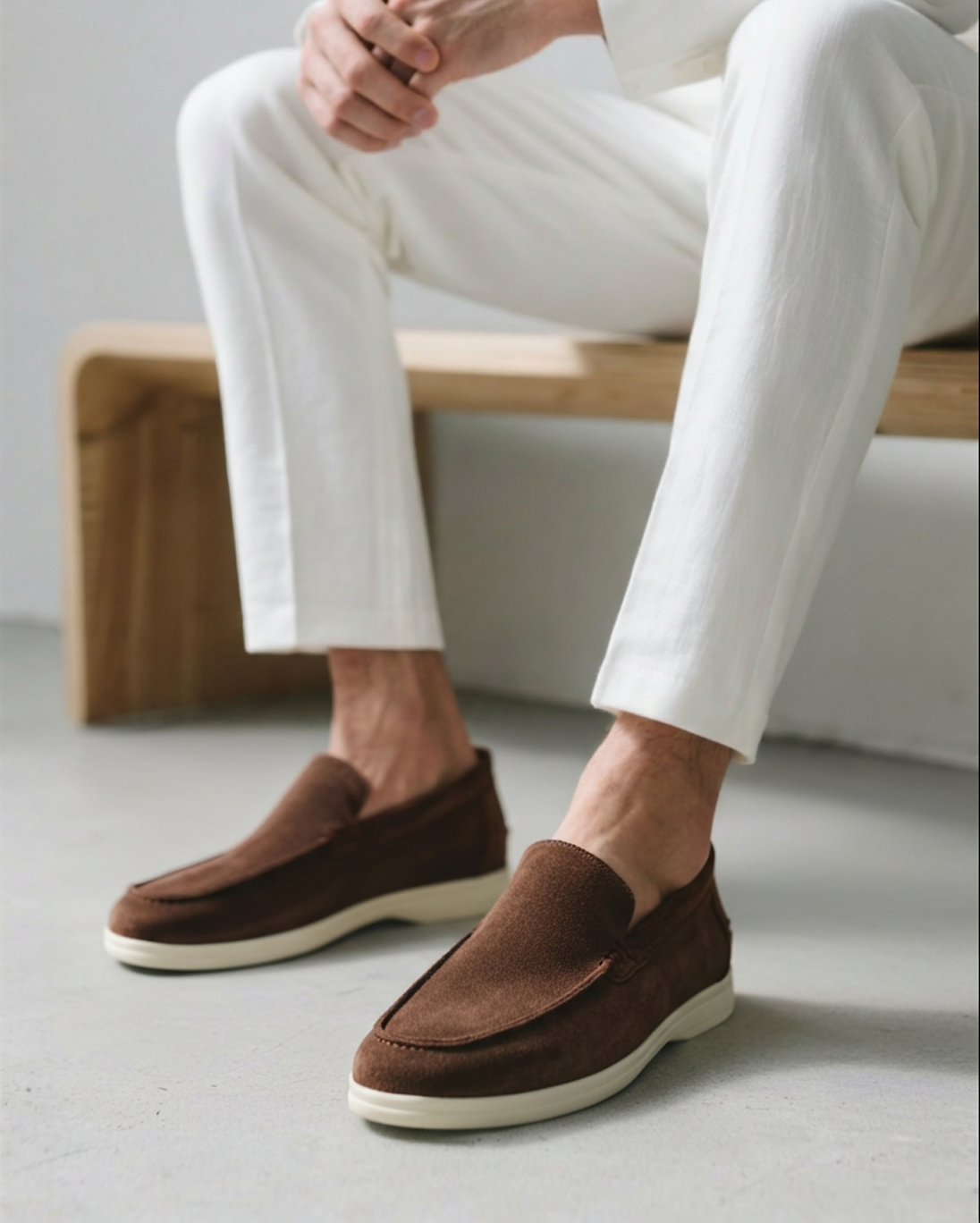 Alessandro | Mocassini Uomo in Camoscio, Scarpe Slip-On Classiche Old Money