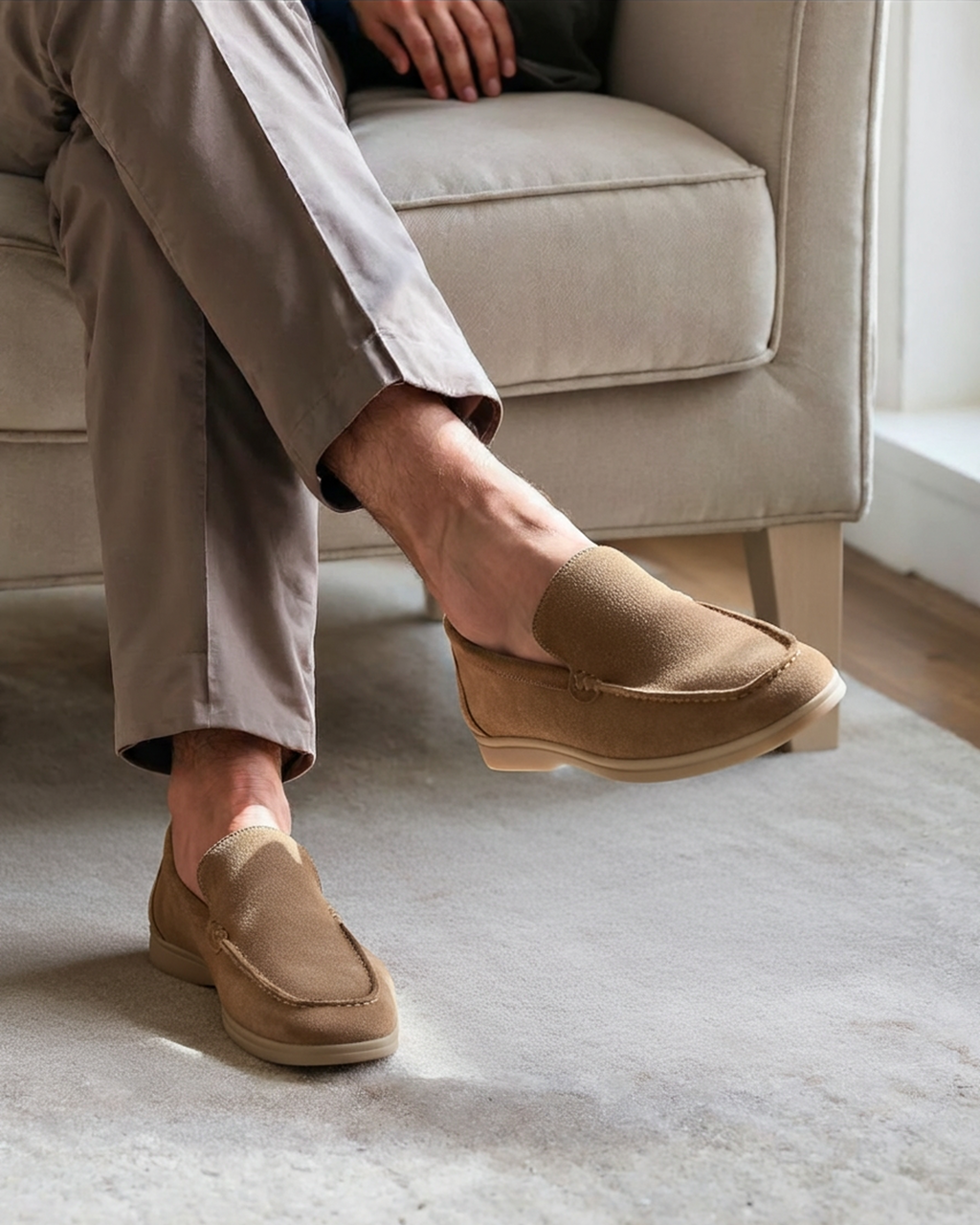 Marco | Mocassini Uomo in Camoscio Premium, Scarpe Slip-On Eleganti Old Money