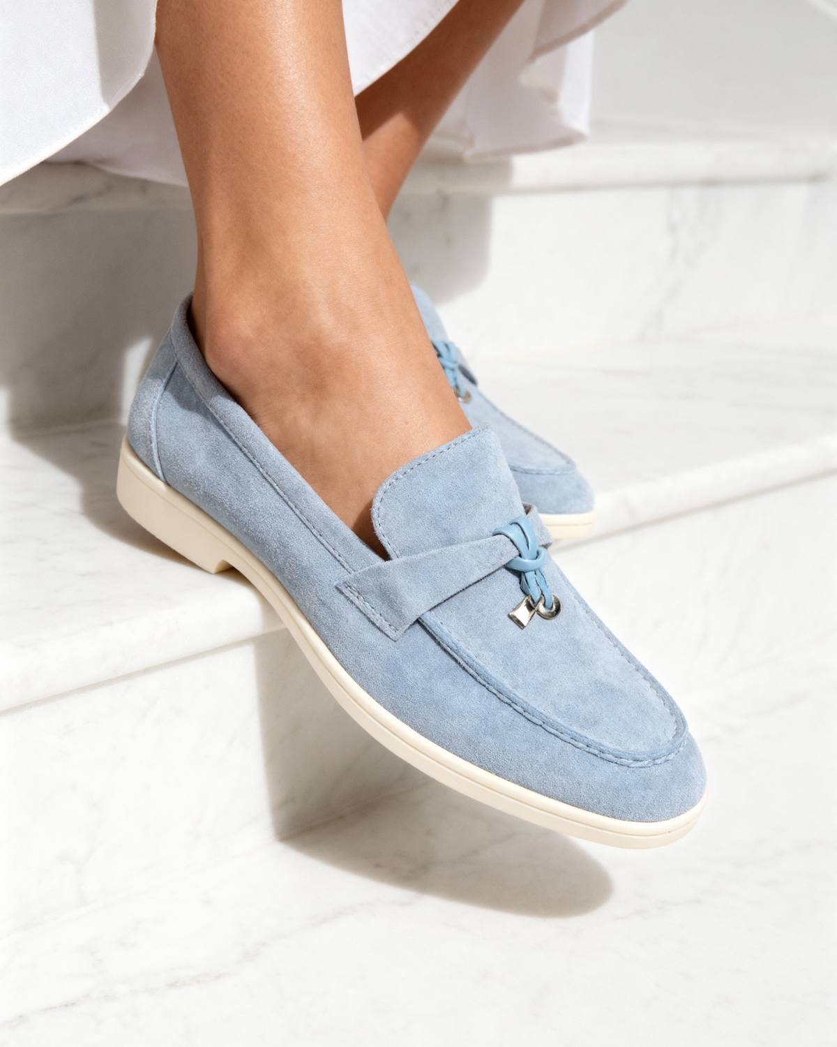 Sofia | Mocassini Donna in Camoscio, Scarpe Slip-On Eleganti Old Money