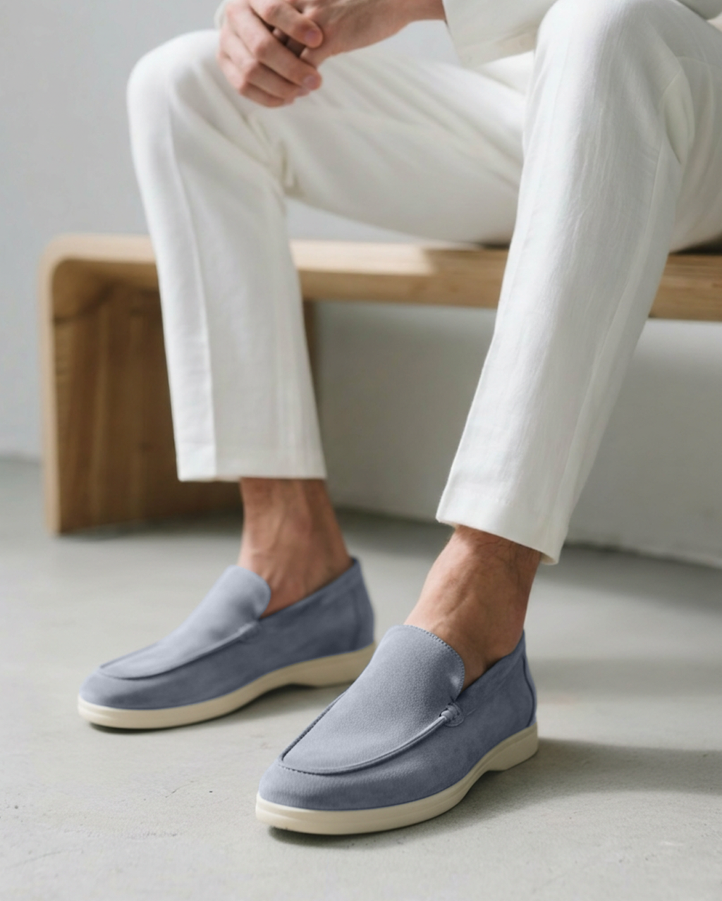 Alessandro | Mocassini Uomo in Camoscio, Scarpe Slip-On Classiche Old Money