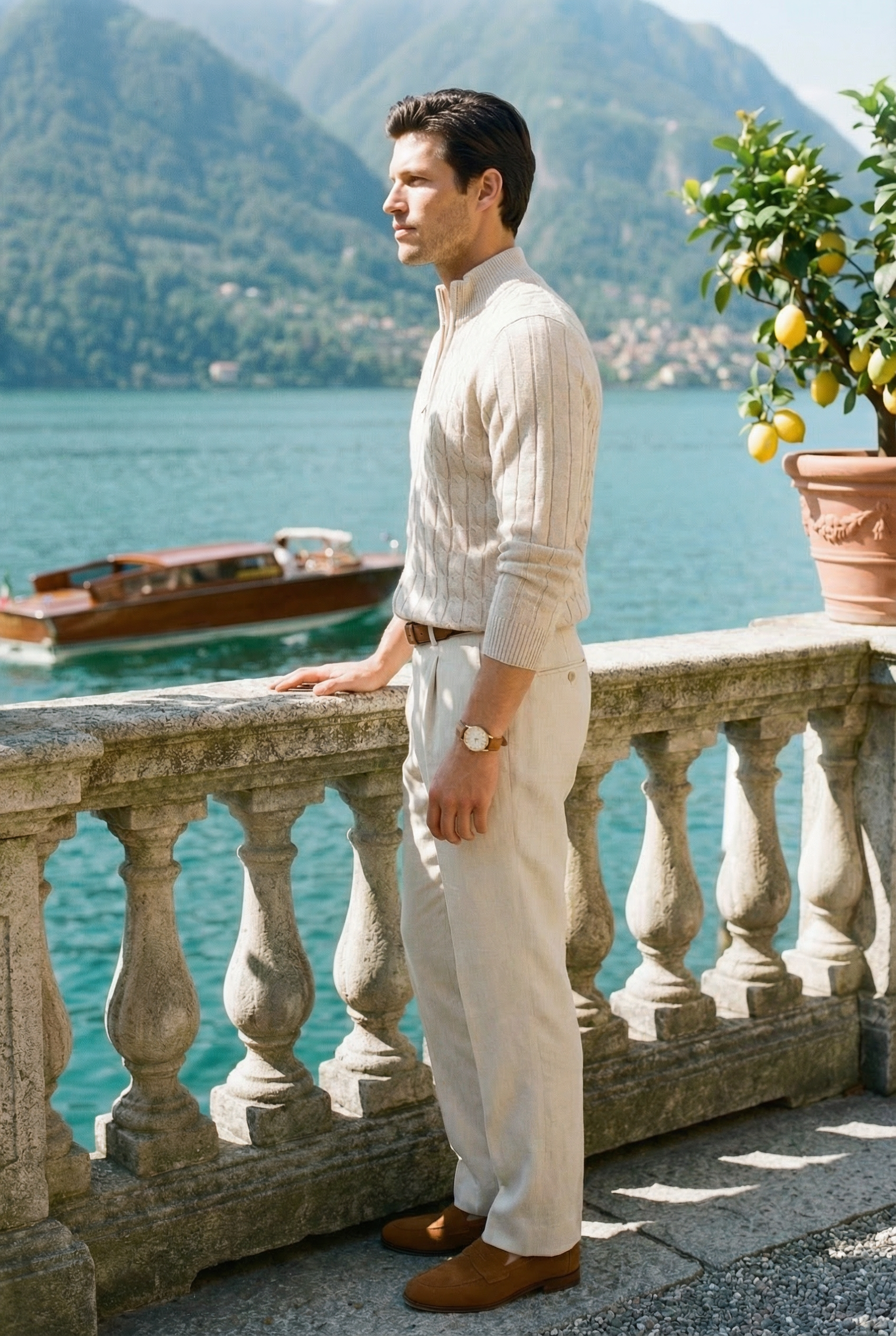 Cardigan Slim Fit a Trecce Old Money