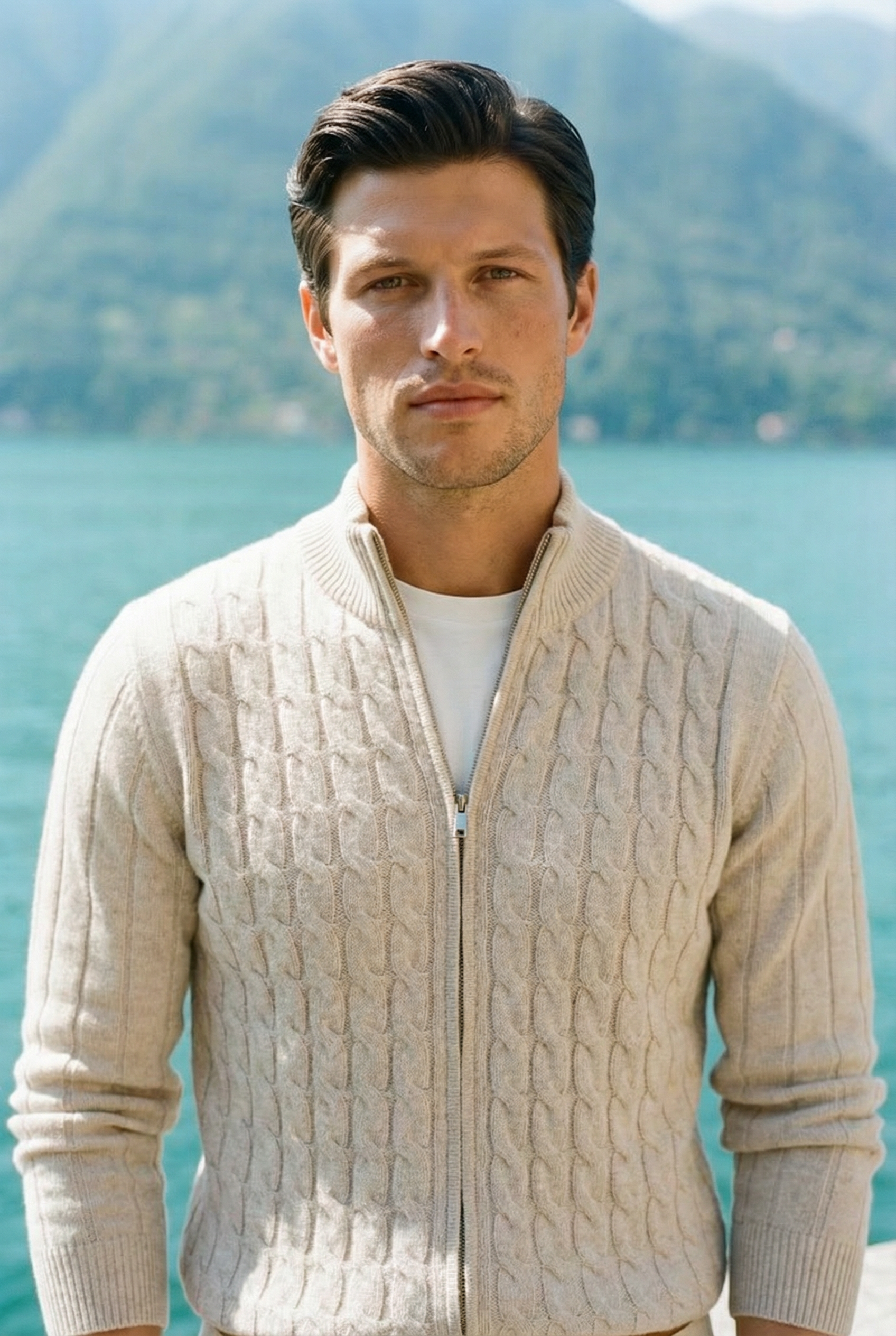 Cardigan Slim Fit a Trecce Old Money