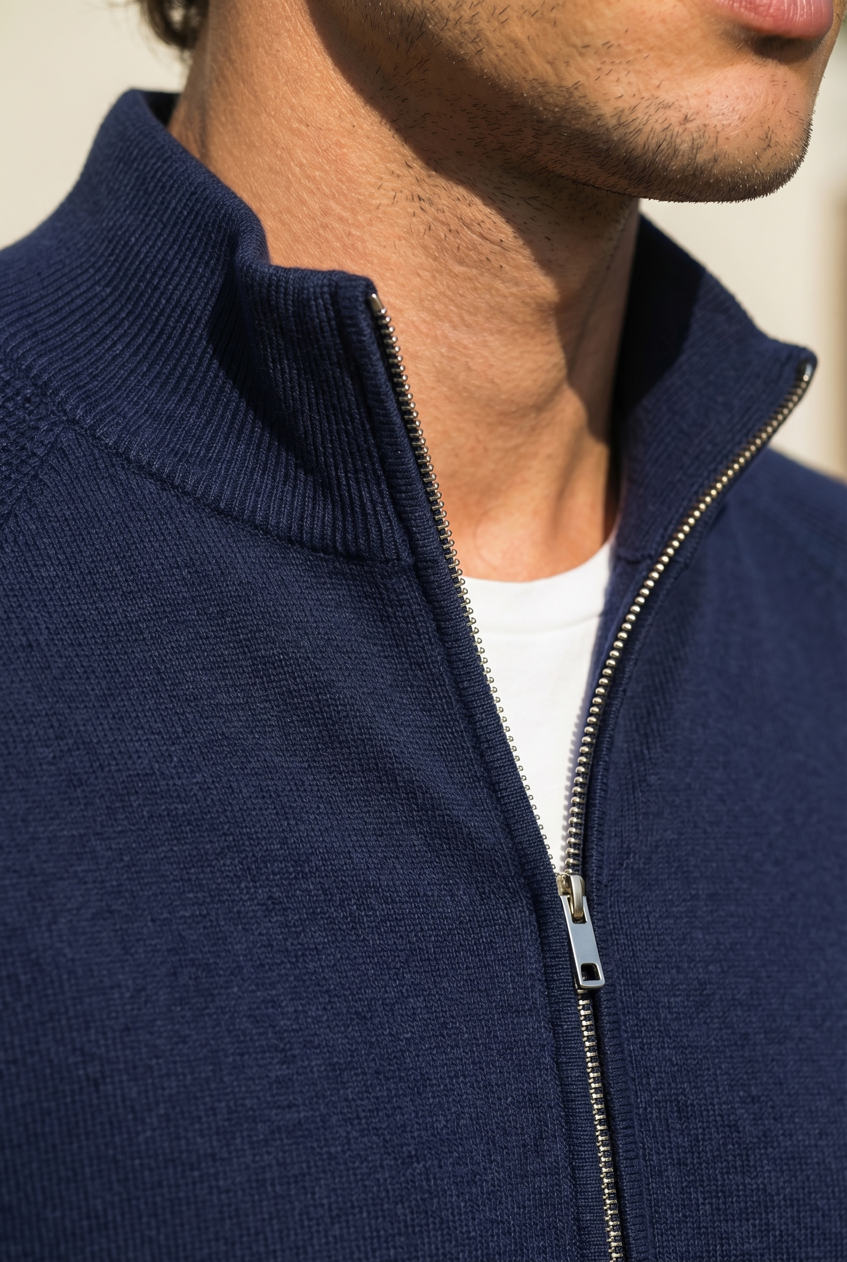 Aansluitend vest van 100% wol in Old Money-stijl