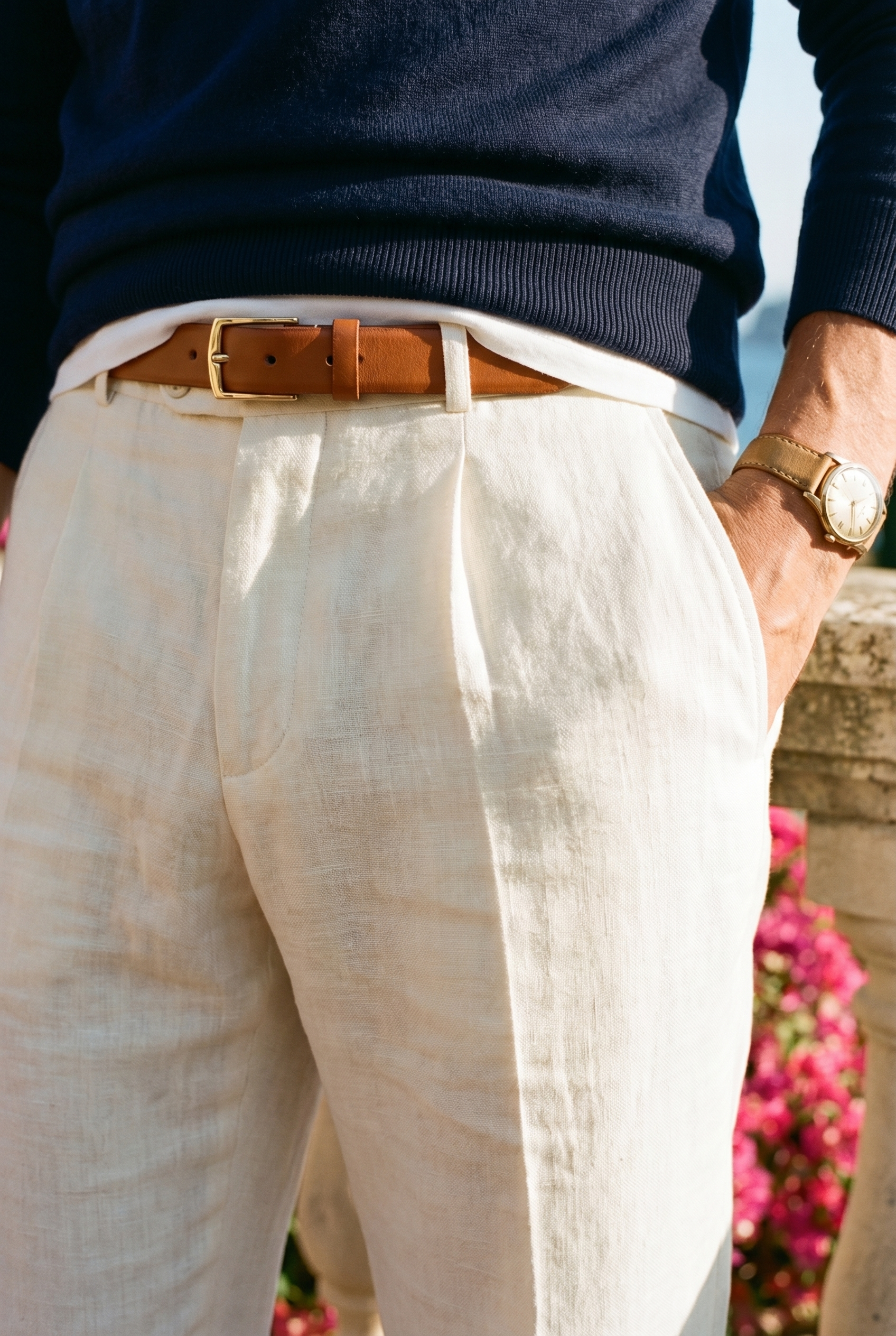 Pantaloni in Lino 100% Business Casual