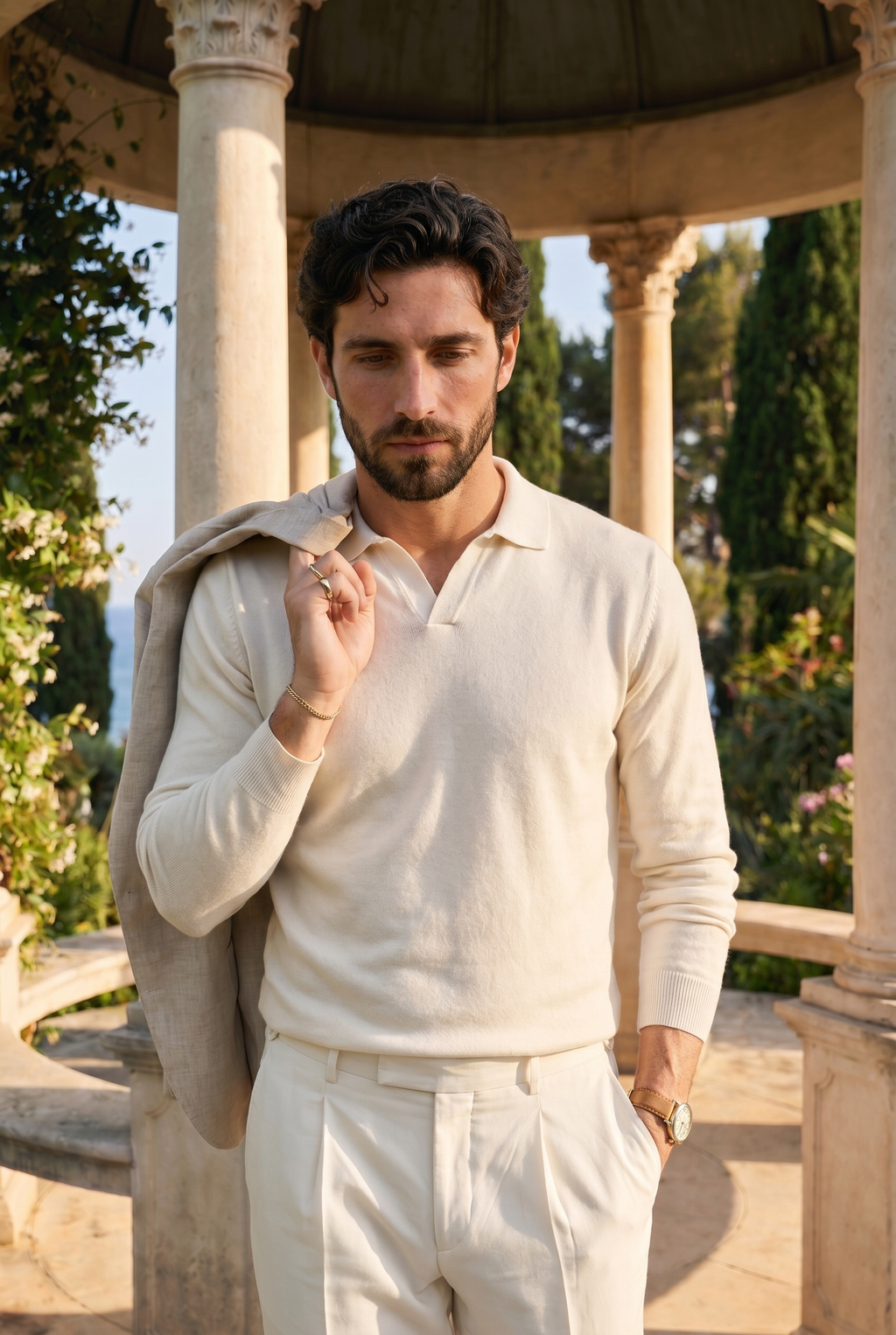 Polo a Maniche Lunghe Leggera Old Money