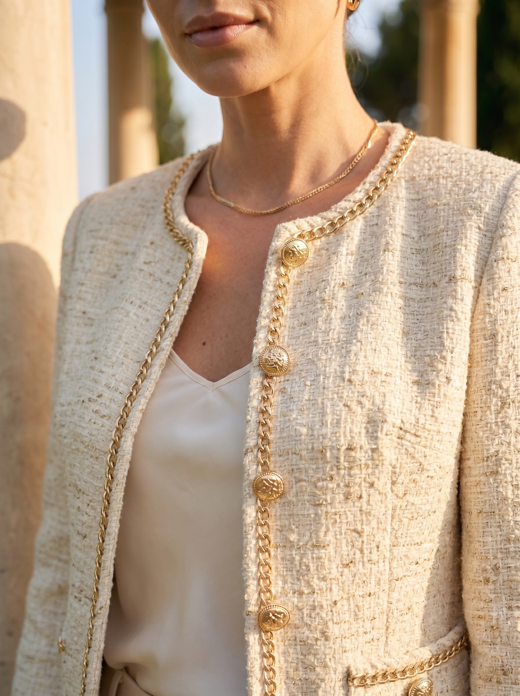 Formele Elegante Melkkleurige Blazer