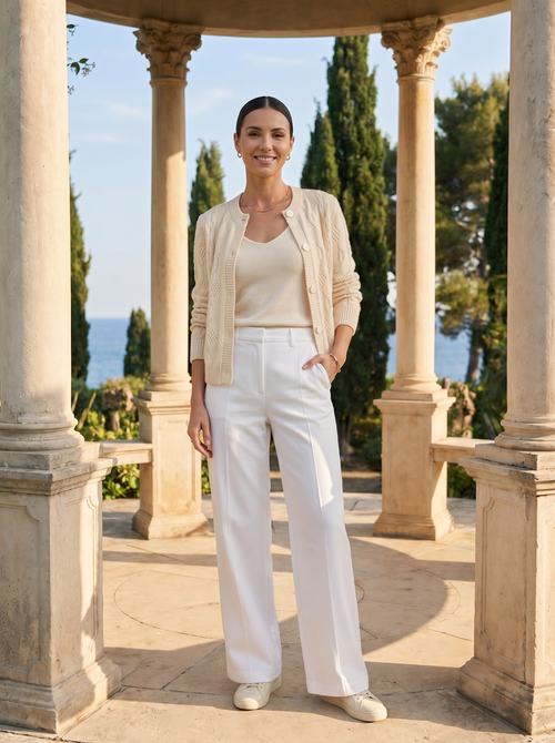 Elegant Premium Grofgebreid Vest van Wol