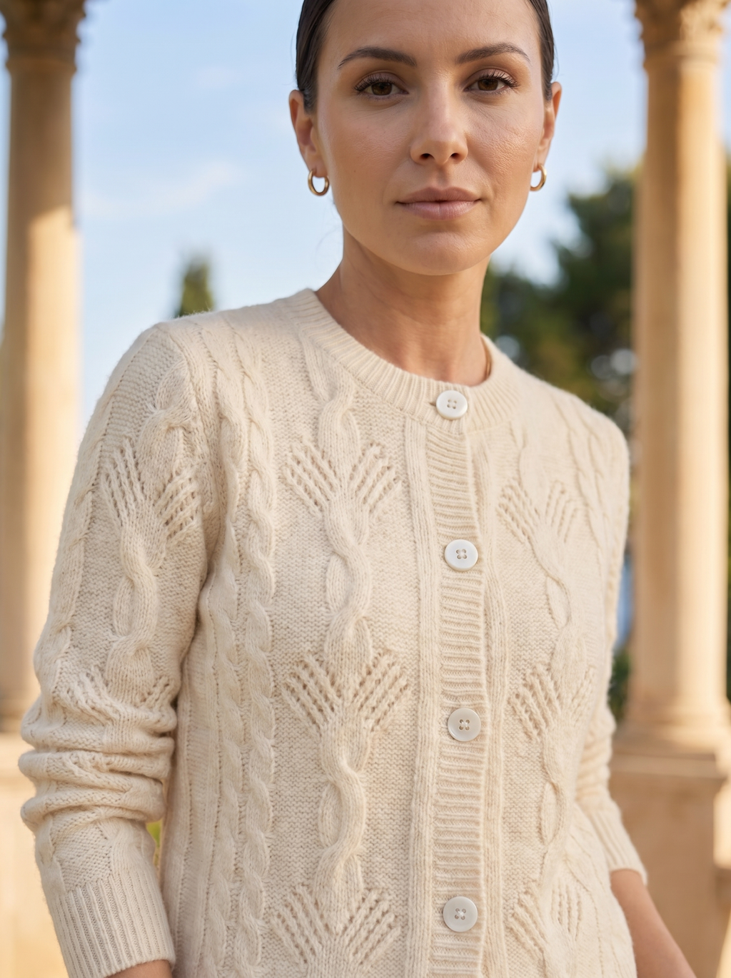 Elegant Premium Grofgebreid Vest van Wol