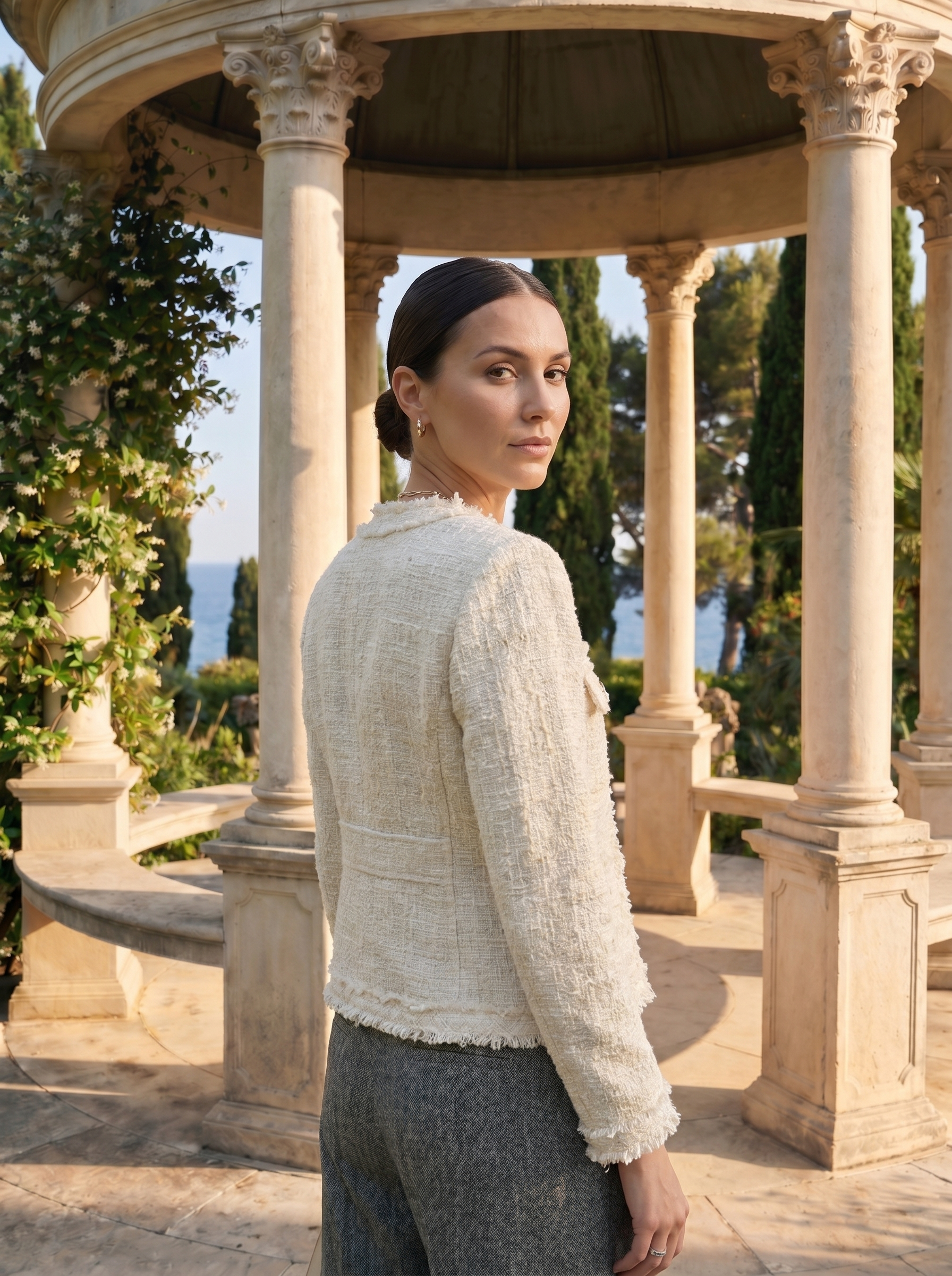Europese Tweed Blazer Quiet Luxury