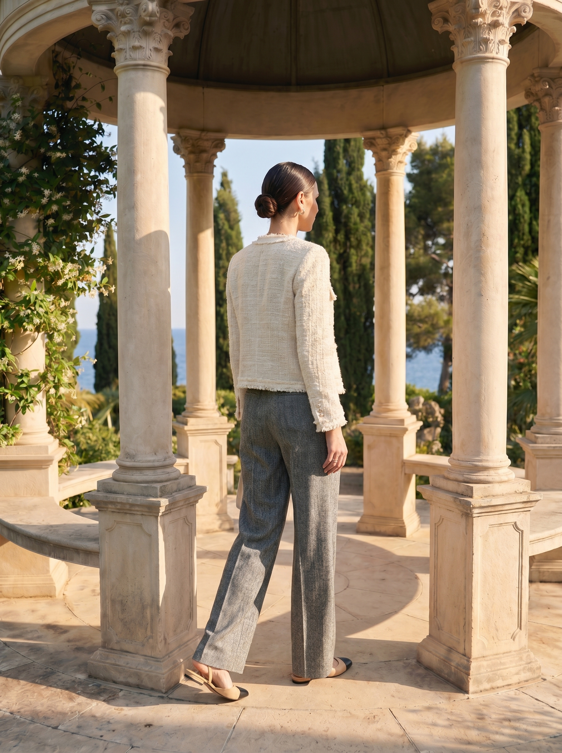 Europese Tweed Blazer Quiet Luxury