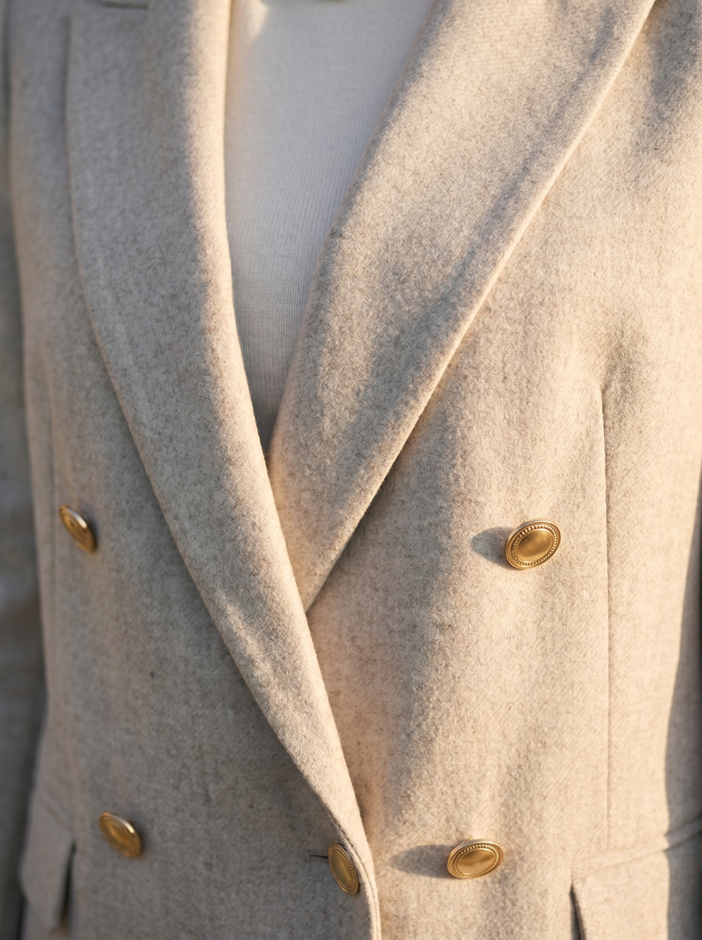 Grijze Geruite Vintage Blazer met Elegante Knopen