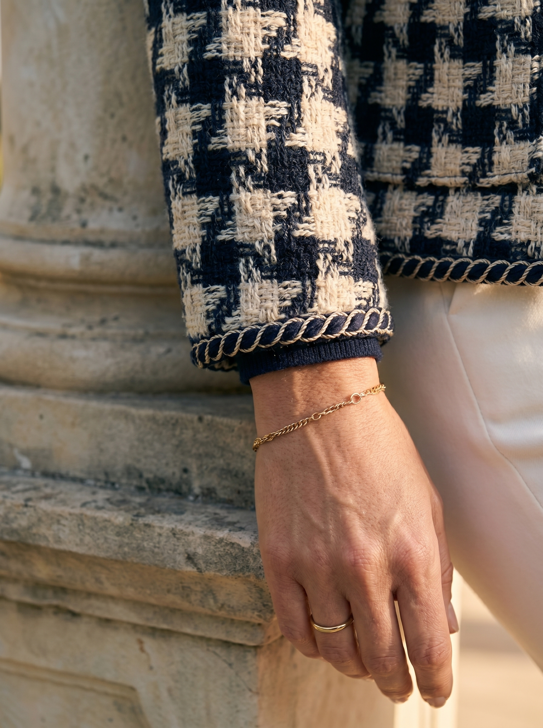 Formele Elegante Blazer met Pied-de-Poule-Patroon