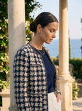 Formele Elegante Blazer met Pied-de-Poule-Patroon