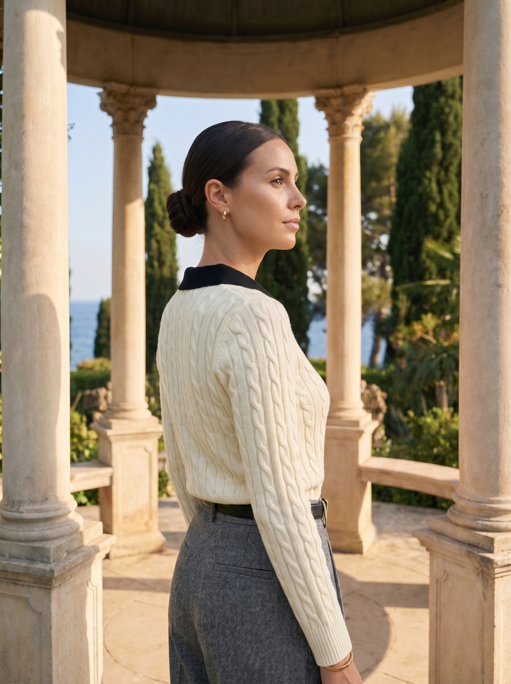 Polo a Maglia con Bottoni Classica Old Money