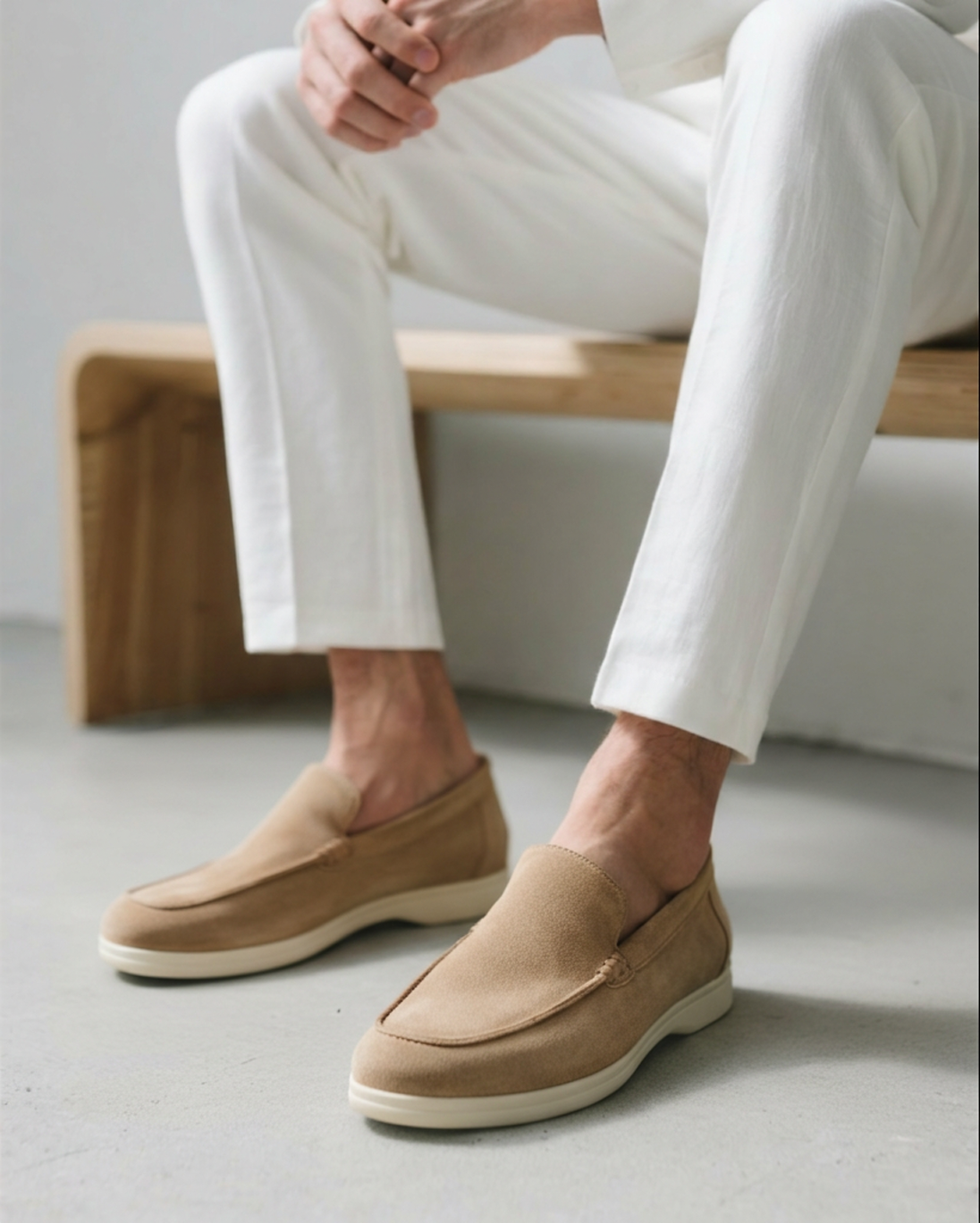 Alessandro | Mocassini Uomo in Camoscio, Scarpe Slip-On Classiche Old Money