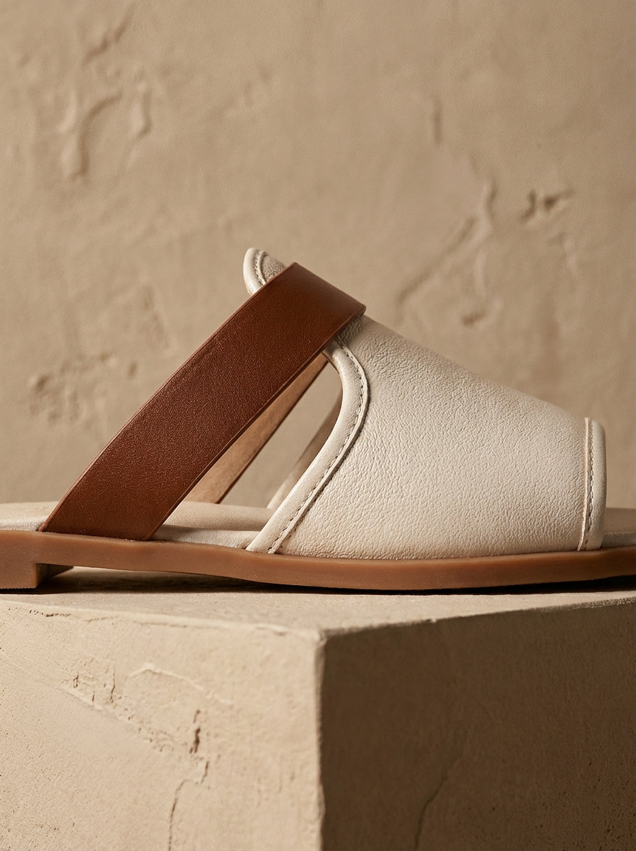 Sandali Slip-On Leggeri Tinta Unita Old Money