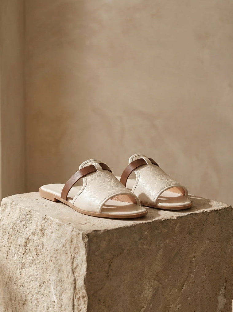 Sandali Slip-On Leggeri Tinta Unita Old Money