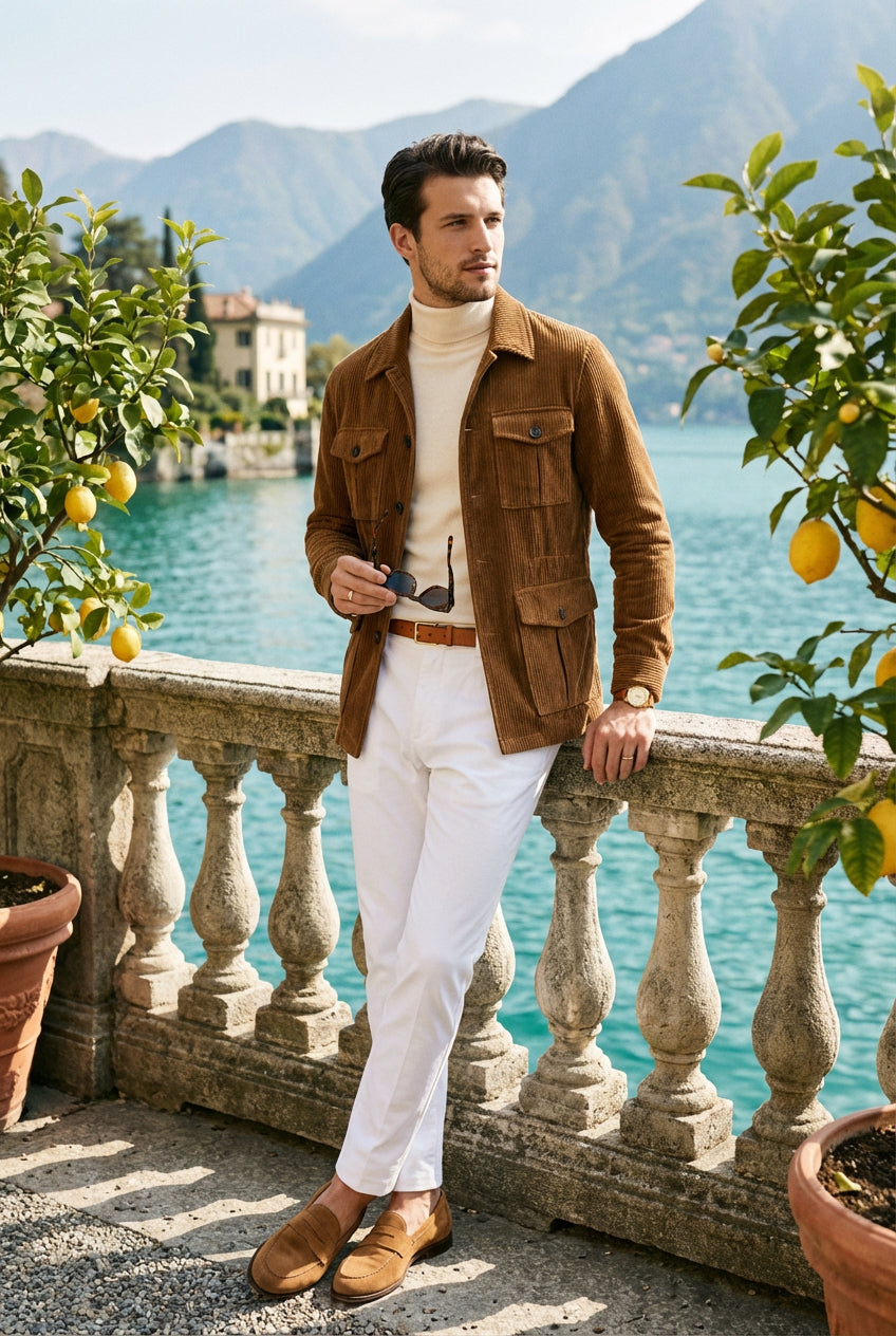 Luxe Italiaanse Slim Fit Jachtjas
