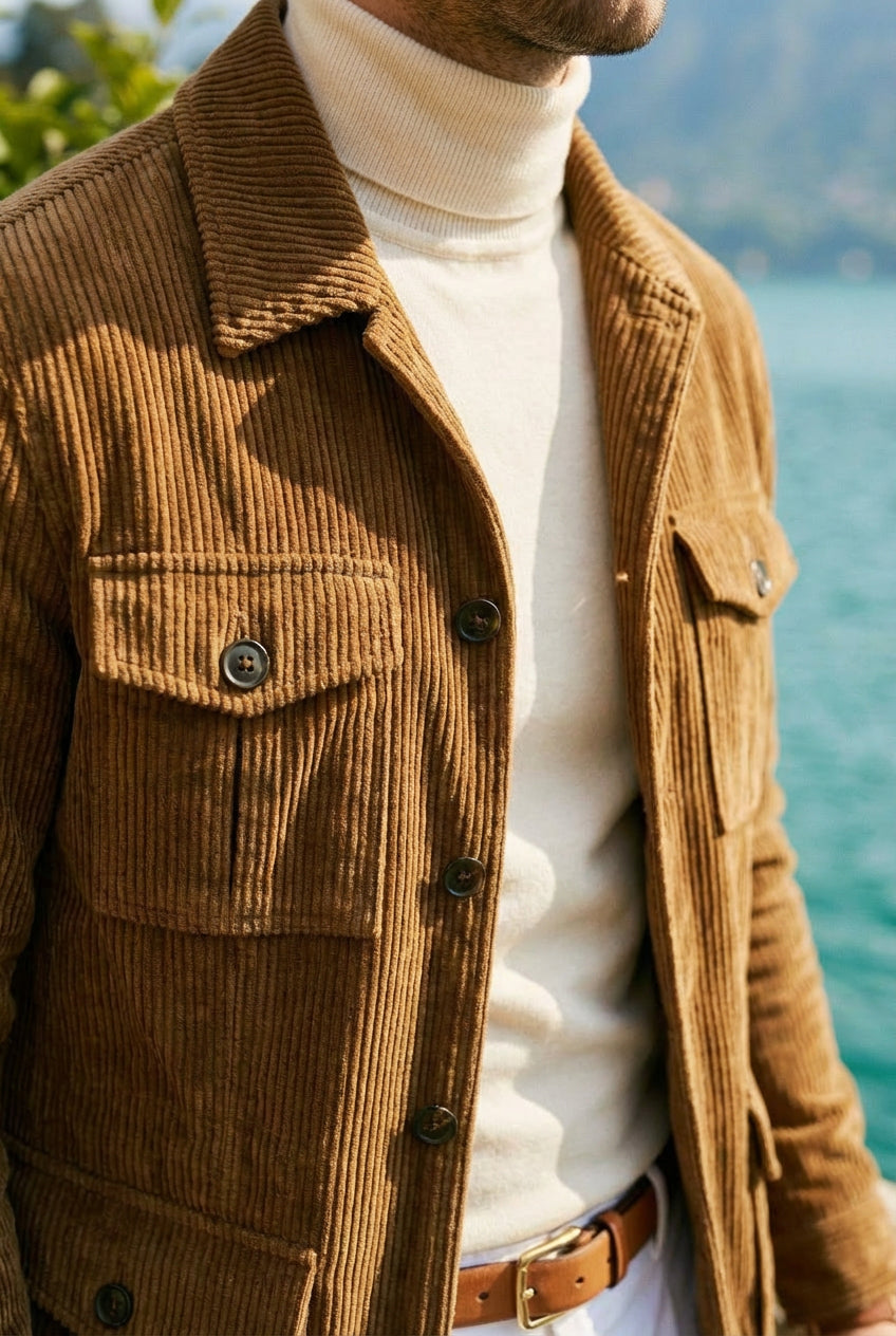 Luxe Italiaanse Slim Fit Jachtjas