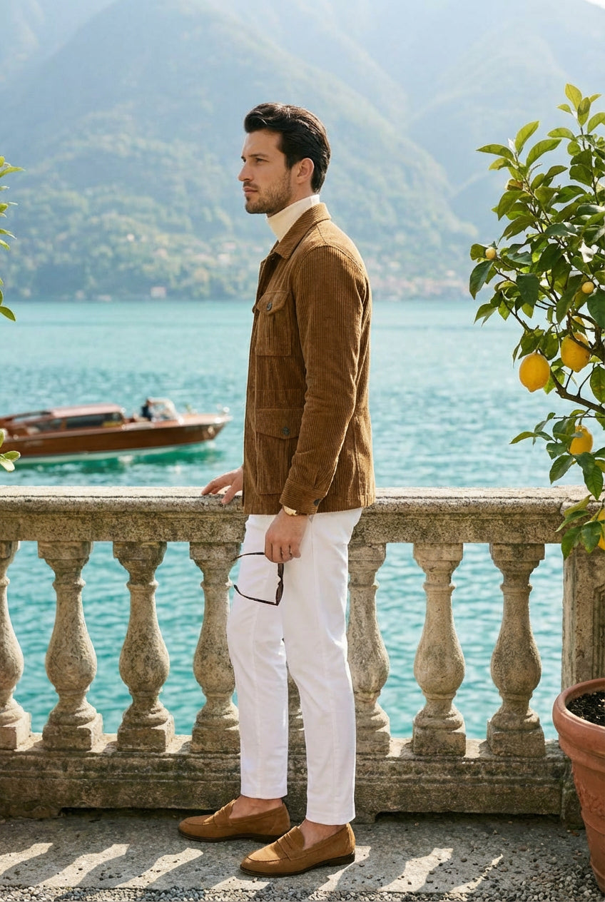 Luxe Italiaanse Slim Fit Jachtjas