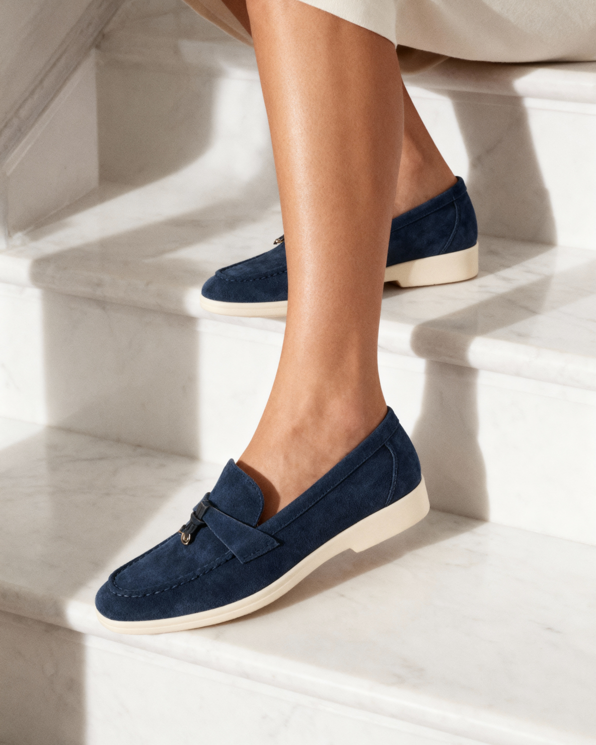 Sofia | Mocassini Donna in Camoscio, Scarpe Slip-On Eleganti Old Money