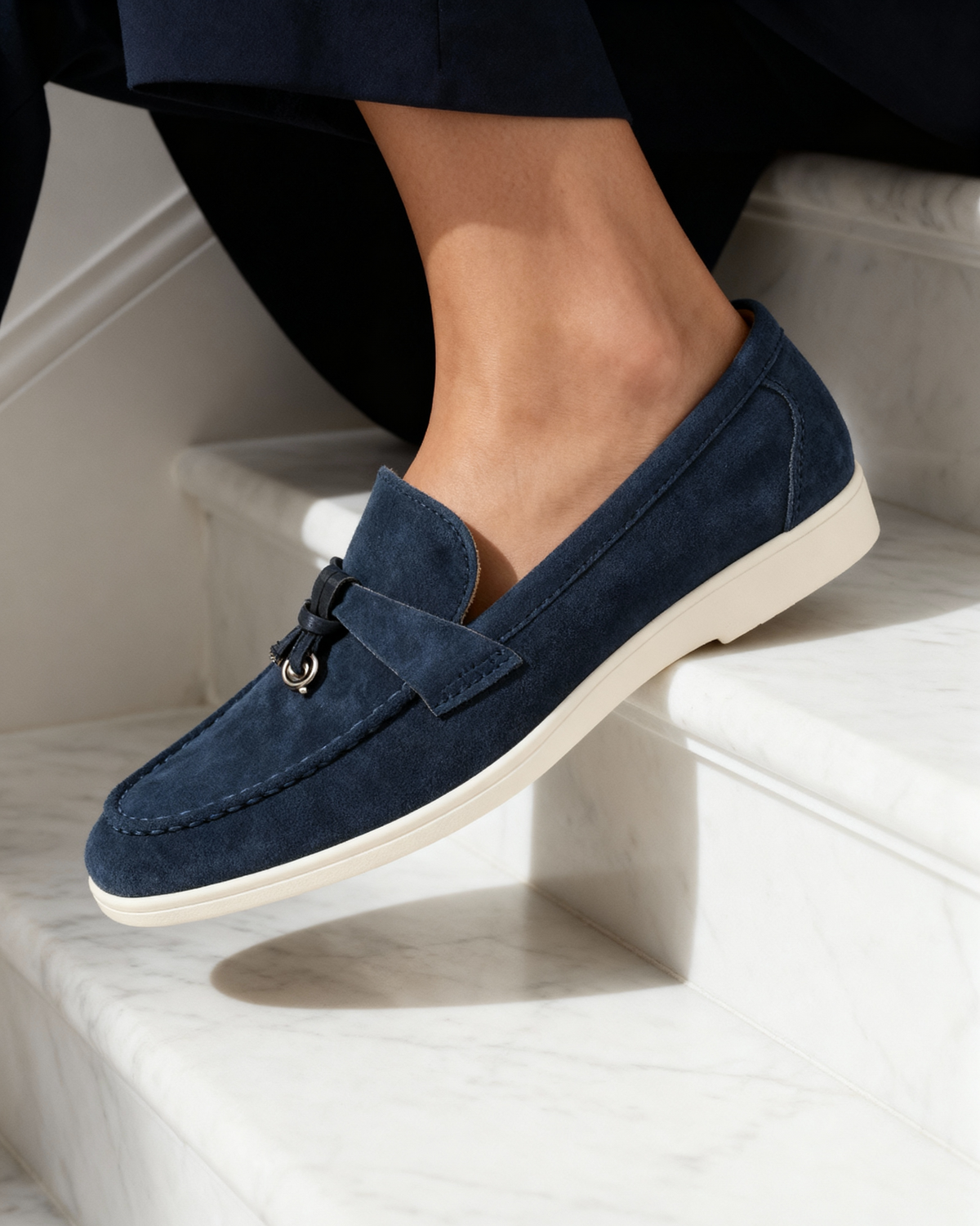 Sofia | Mocassini Donna in Camoscio, Scarpe Slip-On Eleganti Old Money