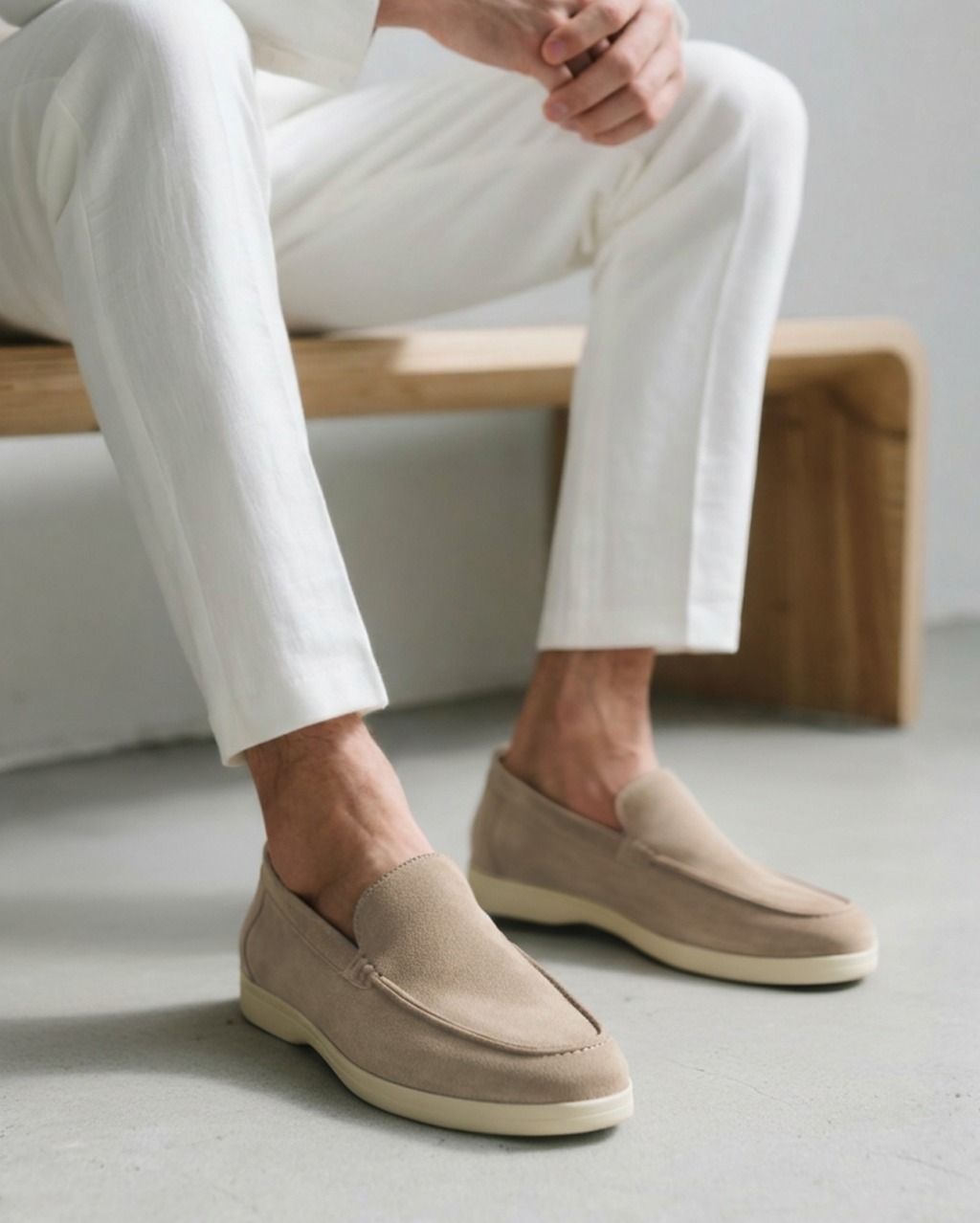 Alessandro | Mocassini Uomo in Camoscio, Scarpe Slip-On Classiche Old Money
