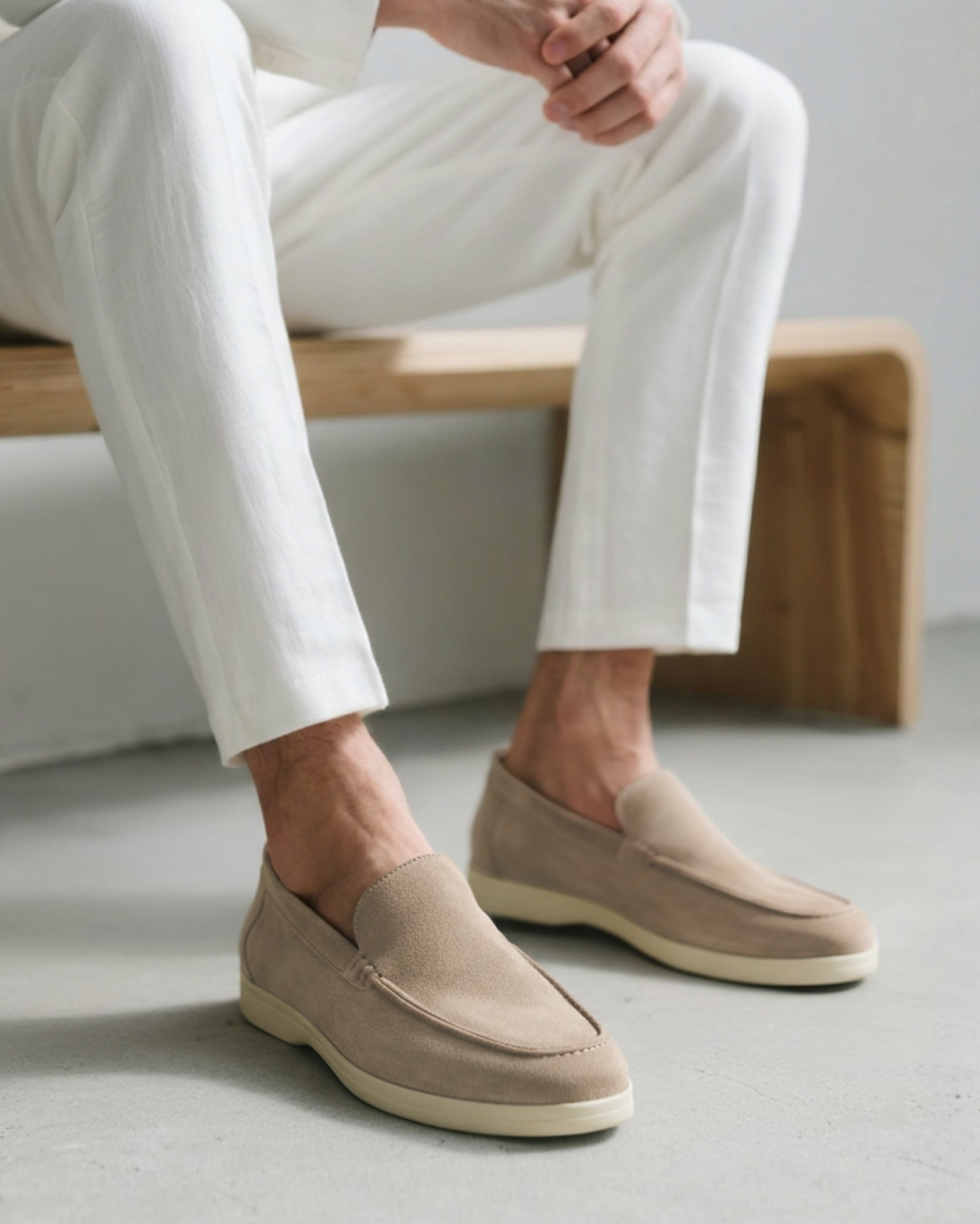 Alessandro | Mocassini Uomo in Camoscio, Scarpe Slip-On Classiche Old Money