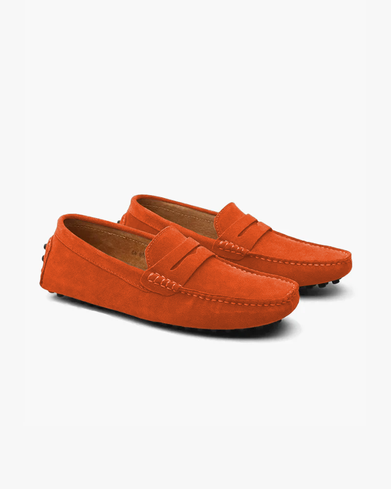 Giulio | Mocassini Driver Uomo in Camoscio, Scarpe Slip-On Casual Old Money