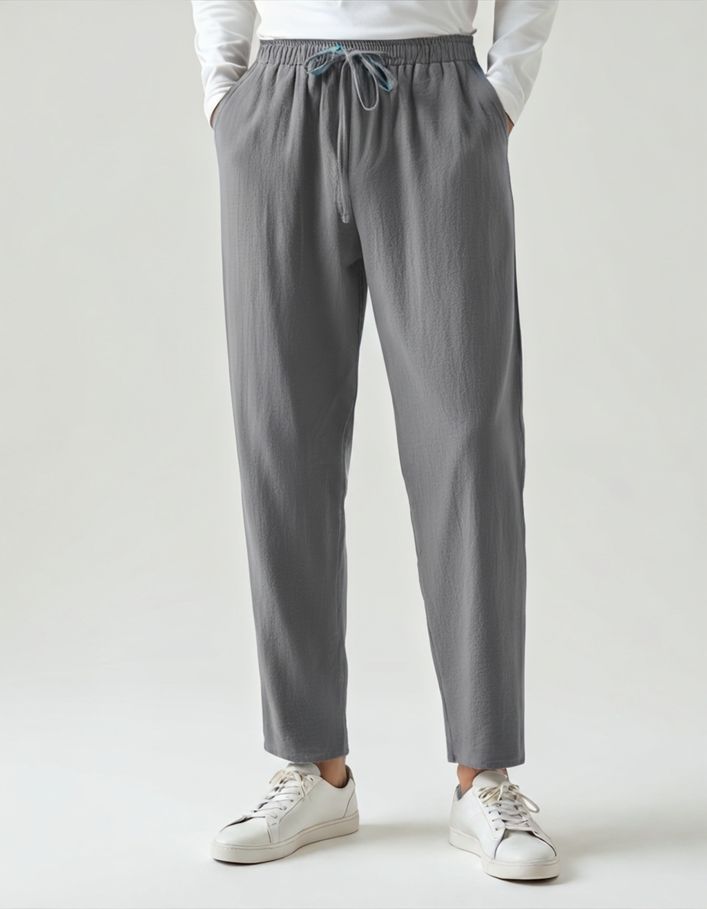 Davide | Pantaloni Uomo in Lino, Pantaloni Estivi Leggeri Old Money